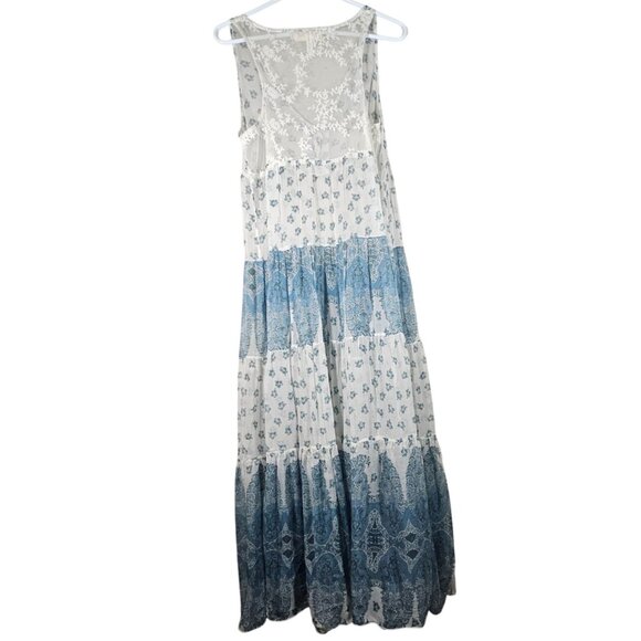 Johnny Was 4 Love & Liberty Silk Maxi Med Dress Boho Quiet Luxury Fairy Layered - Picture 4 of 13